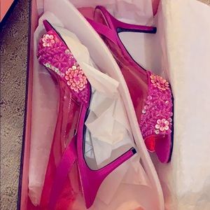 Nina beaded sling back shoes